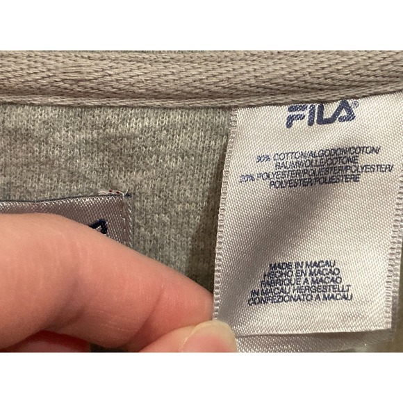 NWT Fila Gray Sweatshirt Size XXL 1/4 Zip Pullover Fleece Long Sleeve - Picture 4 of 8